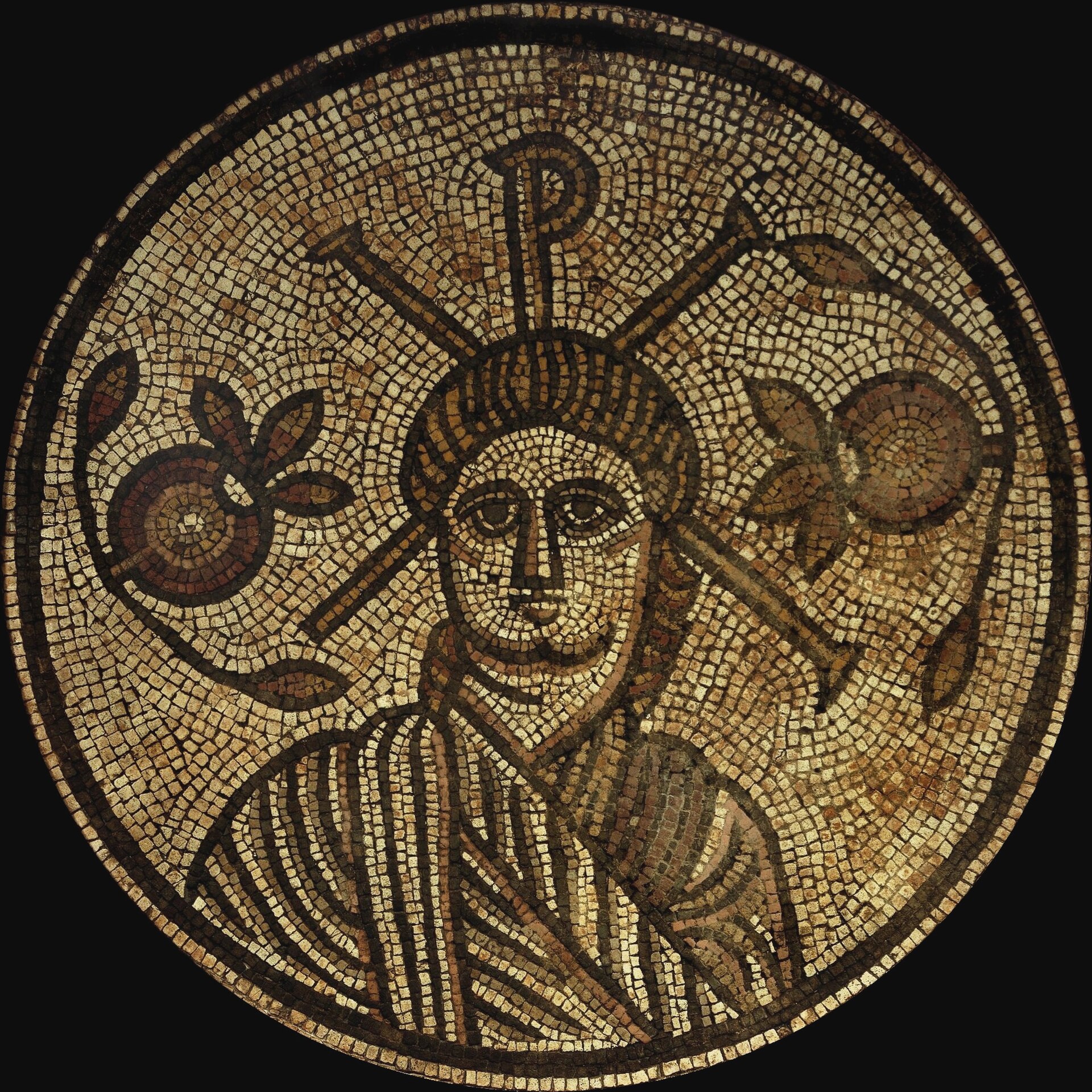 Hinton St Mary Mosaic (Christ Roundel)