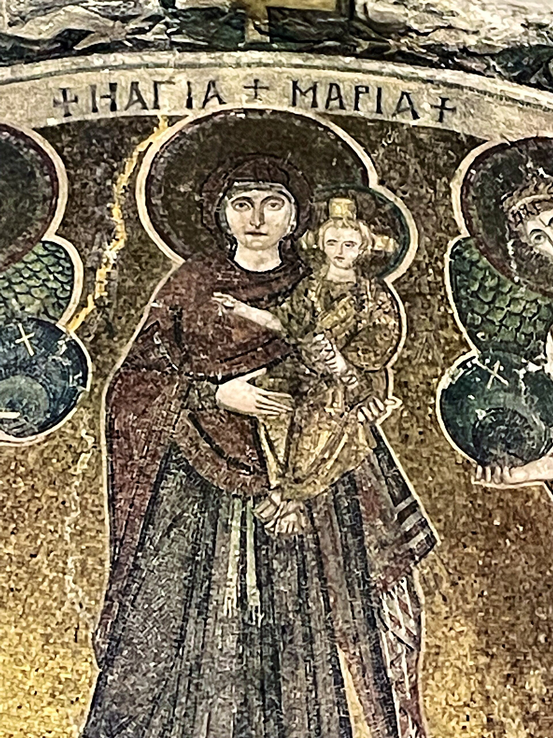 Panagia Angeloktisti Apse Mosaic, Kiti
