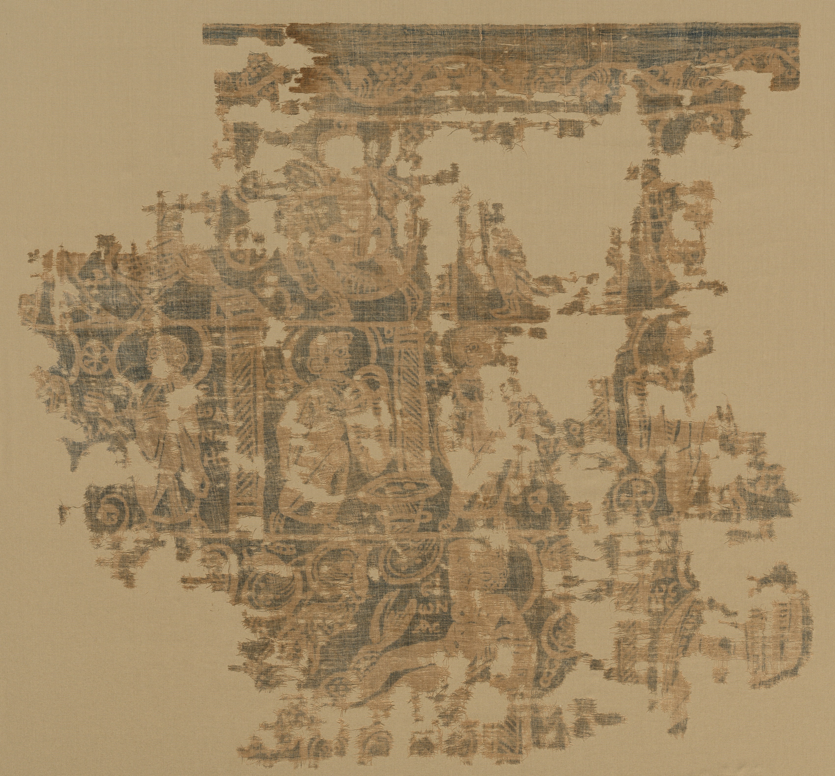 Resist-Dyed Hanging with Biblical Scenes