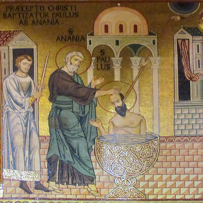 Ananias Lays Hands on Saul