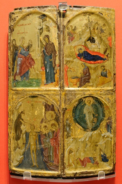 Four-Festival Icon (Annunciation, Nativity, Baptism, Transfiguration)