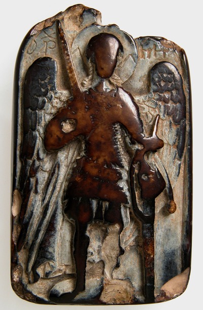 Two-Sided Pendant with the Archangel Michael and Daniel in the Lions' Den